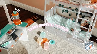 baby alive twins morning routine [upl. by Bendix]