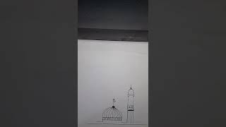 how to draw a mosquemasjid drawing ideastipu s drawingsshorts trending viralshort [upl. by Mellette527]