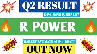 R POWER Q2 RESULTS 2025  R POWER Q2 RESULTS TODAY  R POWER LATEST NEWS TODAY [upl. by Onitsirc]