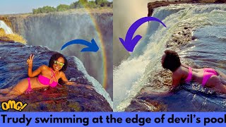 OMG Mrs WODE MAYA testing DEVILS adrenaline at the mighty Victoria Falls in Zambia [upl. by Oneil68]