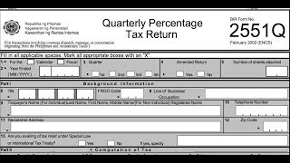 BIR Form 2551Q ETM Filling Up Correctly [upl. by Inittirb]