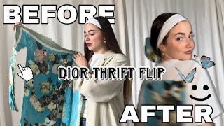 THRIFT FLIP  je transforme un foulard DIOR [upl. by Anon]