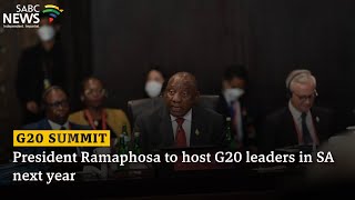 G20 Summit in SA  President Ramaphosa to host G20 leaders in SA next year [upl. by Anauqcaj]