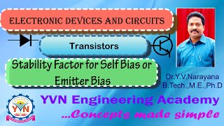 Stability Factor for Self Bias or Emitter Bias [upl. by Maidel]