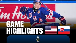 Highlights USA vs Slovakia  2024 WorldJuniors [upl. by Smukler]