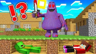 GRIMACE SHAKE Buried Mikey and JJ Alive in Minecraft Maizen [upl. by Ettenaj]