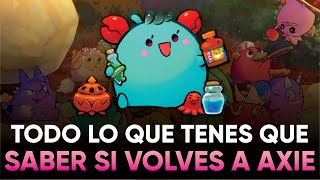 🔥 GUIA PARA VOLVER A JUGAR AXIE  Axie Infinity [upl. by Arodnap]