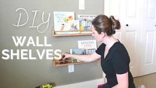 How to Build Kids Wall Bookshelves  KIDS WOODLAND ROOM [upl. by Nudnarb]