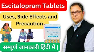 Escitalopram Tablets IP 10 Mg in Hindi  Uses Side Effects and All Details [upl. by Macintosh]