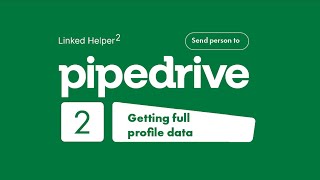 Pipedrive getting full profile data [upl. by Rillis]