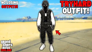 GTA 5 ONLINE EASY BLACK JOGGERS TRYHARD MODDED OUTFIT W INVISIBLE TORSO GLITCH 167 NO TRANSFER [upl. by Hgieleak292]