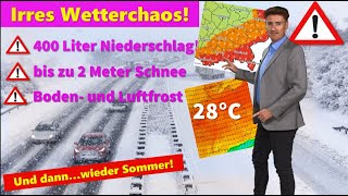 Extremwetter Wintereinbruch bringt 2 m Schnee Extremhochwasser nach 400 Liter Regen Sommer kommt [upl. by Ilat868]