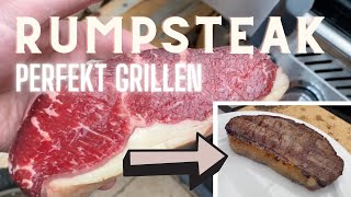 RUMPSTEAK richtig grillen In wenigen Minuten zum perfekten STEAK vom GASGRILL [upl. by Alhahs666]