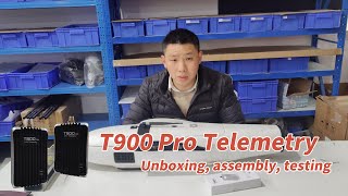 T900 Pro aerial survey drone telemetry unboxing assembly testing [upl. by Oniliuqnart445]