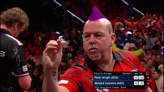 Peter Wright vs Richard Veenstra  Swiss Darts Trophy 🎯 [upl. by Aidnyc]