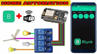 Home Automation Using NodeMCU ESP8266 Blynk App IOT Project [upl. by Petrina]