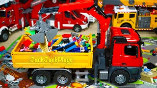 SURPRISE Crane Toy Unboxing Bruder Construction Truck Play  JackJackPlays [upl. by Betty361]