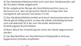 Besprechung Heilpraktiker Prüfung Oktober 2014  Frage Hygienische Händedesinfektion [upl. by Desimone]