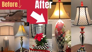 Mackenzie Childs Inspired Table Lamps and Sled  Home decor DIY [upl. by Elyc]