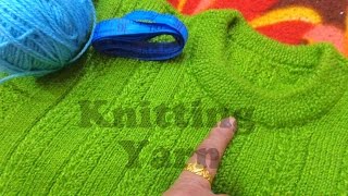 Introduction to Round neck sweater Hindi How to knit round neck sweater [upl. by Atiuqram]