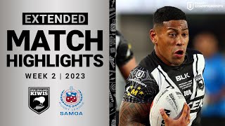 New Zealand v Samoa  Extended Highlights  Pacific Championships 2023  NRL [upl. by Rilda]