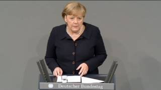 Merkel Il futuro delleuro e inseparabile dal futuro dellUnione Europea [upl. by Anailuy722]