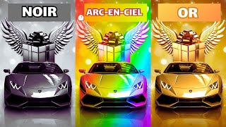 Choisis ton cadeau  Noir Arcenciel ou Or 🌈⭐️🖤 Es tu une personne chanceuse 😱 Super Quiz [upl. by Jana]