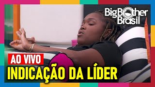 BBB 24 Líder Raquele revela indicação ao paredão do Big Brother Brasil 2024 BBB24 [upl. by Esinrahs]