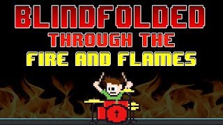 BLINDFOLDED Through the Fire and Flames  Dragonforce Drum Cover  The8BitDrummer [upl. by Reider]