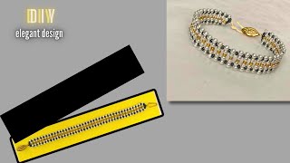 Transform a narrow bracelet in a wider one bracelet making tutorial beadingtutorials [upl. by Krystyna]