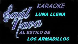 LUNA LLENA KARAOKE TONO BAJO [upl. by Noirda]