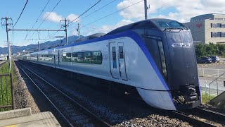 速すぎるジョイント音最高！E353系 S111編成 特急あずさ16号東京行が平田駅2番線を超高速通過するシーン [upl. by Gyasi900]