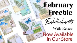 February Freebie  Embellishments  With Renee [upl. by Twyla]