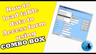 How to load data using MS access combo box  Combo Box  Rover [upl. by Manya]