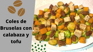 Coles de Bruselas con calabaza y tofu [upl. by Ramal]