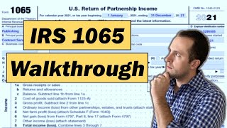 2022 IRS Form 1065 Walkthrough  Partnership Tax Return [upl. by Schulz]