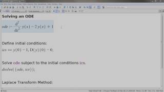 Differential Equations in Maple [upl. by Yrrek103]