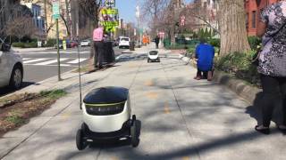 Postmates Delivery Robots Debut in DC [upl. by Amador]