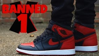 2016 JORDAN 1 OG quotBREDquot quotBANNEDquot REVIEW AND ON FOOT IN 4K [upl. by Tenahs]