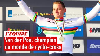 Le dernier tour de folie sacrant Van der Poel champion du monde de cyclocross devant Van Aert [upl. by Osy93]