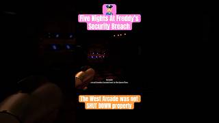 Five Nights At Freddy’s Security Breach ⬅️👾🕹️ The West Arcade was not SHUT DOWN properly fnaf [upl. by Aivatan]