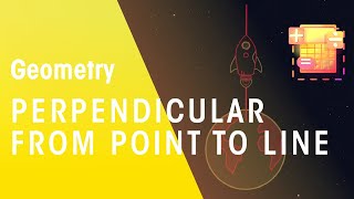 Perpendicular from a point to a line  Geometry  Maths  FuseSchool [upl. by Elyr]