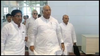 Congress President Mallikarjun Kharge Arrival at kalaburagi Airport [upl. by Ehtiaf]