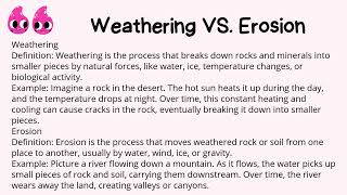 Weathering vs Erosion Definition and Examples UrduHindi [upl. by Irpac33]