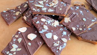 Homemade Butter Toffee  Easy candy anyone can make in 15 minutes [upl. by Enisamoht]