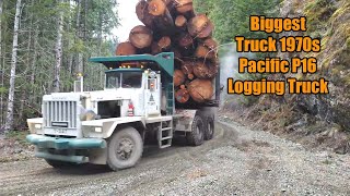 Biggest Truck 1970s Pacific P16 150 Ton Logging Truck [upl. by Virg]