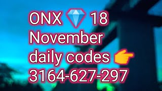 ONX Token 💎 18 November daily codes unfrezzmyaccount token [upl. by Aicirtan98]