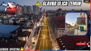 GLAVNA Ulica Zemun uskoro otvaranje semafori i horizontalna signalizacija dron video zemun [upl. by Vanni]