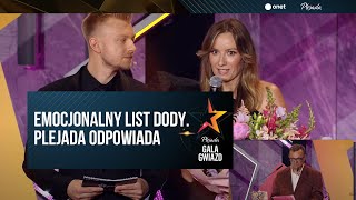 Menedżer Dody odczytał emocjonalny list Dody Plejada odpowiada CAŁOŚĆ Gala Gwiazd Plejady 2024 [upl. by Mcquillin922]