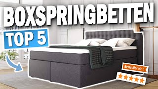 TOP 5 BOXSPRINGBETTEN Testsieger 2025 🔥  Die besten Boxspringbetten für maximalen Schlafkomfort [upl. by Allimaj746]